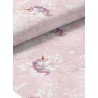  Tissu coton imprimé pour enfants Licorne Rose- Certifié Oeko-Tex® Mercerie des Princesses
