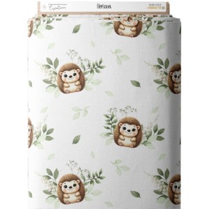 Tissu coton imprimé pour enfants Hérisson- Certifié Oeko-Tex® Mercerie des Princesses