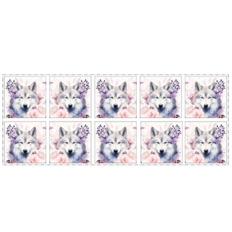 Coupon Lingettes Louve coton imprimé à réaliser soi-même  - Certifié Oeko-Tex®