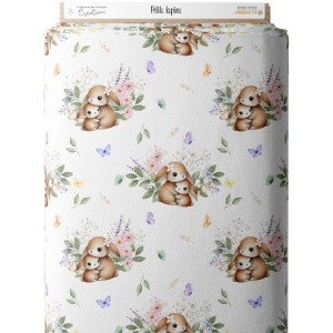 Tissu coton imprimé pour enfants Petits Lapins- Certifié Oeko-Tex® Mercerie des Princesses