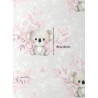  Tissu coton imprimé pour enfants Petits Koalas Roses et Gris- Certifié Oeko-Tex® Mercerie des Princesses