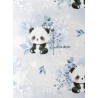 Tissu coton imprimé pour enfants Panda Bleu- Certifié Oeko-Tex® Mercerie des Princesses