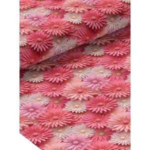  Tissu coton imprimé Fleurs Roses façon 3D - Certifié Oeko-Tex® Mercerie des Princesses
