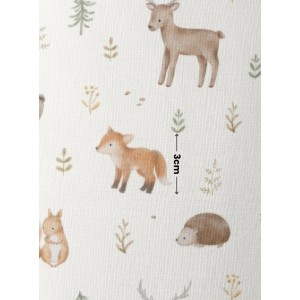  Tissu coton imprimé pour enfants Compagnons Des Bois - Certifié Oeko-Tex® Mercerie des Princesses