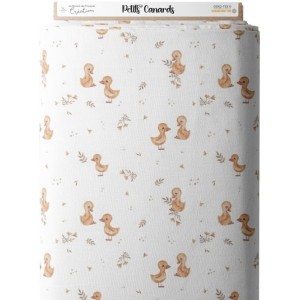 Tissu coton imprimé pour enfants Petits Canards  - Certifié Oeko-Tex® Mercerie des Princesses