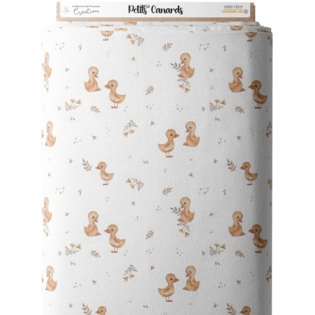 Tissu coton imprimé pour enfants Petits Canards  - Certifié Oeko-Tex® Mercerie des Princesses