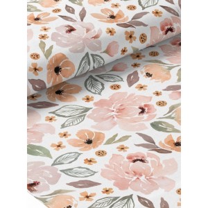  Tissu coton imprimé Fleurs de Printemps Pastel - Certifié Oeko-Tex® Mercerie des Princesses