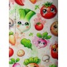  Tissu coton imprimé Petits Légumes Kawaii- Certifié Oeko-Tex® Mercerie des Princesses