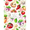  Tissu coton imprimé Petits Légumes Kawaii- Certifié Oeko-Tex® Mercerie des Princesses