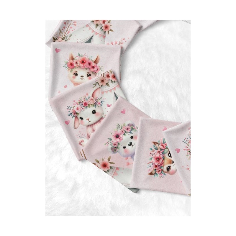 Coupons Lingettes Douceur Automnale Rose coton imprimé à réaliser soi-même  - Certifié Oeko-Tex®