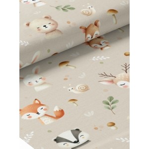  Tissu coton imprimé pour enfants Cute Forest - Certifié Oeko-Tex® Mercerie des Princesses