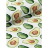  Tissu coton imprimé fruit Avocat Aquarelle- Certifié Oeko-Tex® Mercerie des Princesses