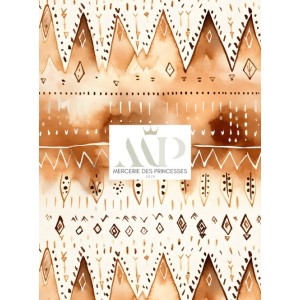  Tissu coton imprimé pour enfants Esprit Tribal  - Certifié Oeko-Tex® Mercerie des Princesses