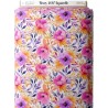 Tissu coton imprimé Fleurs D'été - Certifié Oeko-Tex® Mercerie des Princesses