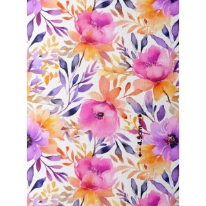  Tissu coton imprimé Fleurs D'été - Certifié Oeko-Tex® Mercerie des Princesses