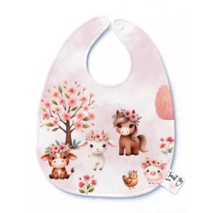 Coupon Bavoir Ferme Fleurie – Bébé 3-12 mois – Coton Oeko-Tex® à coudre soi-même