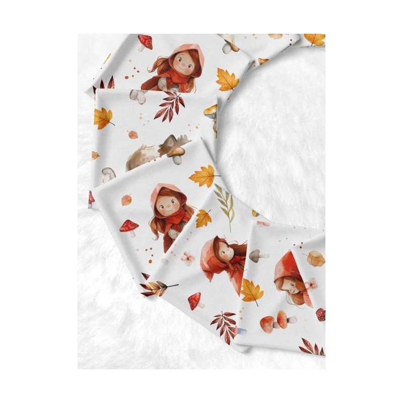 Coupons Lingettes Petit Chaperon Rouge coton imprimé à réaliser soi-même  - Certifié Oeko-Tex®