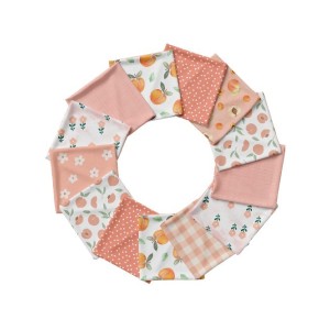  Tissu coton imprimé Patchwork Pêche - Certifié Oeko-Tex® Mercerie des Princesses