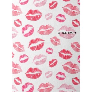  Tissu coton imprimé Bisous - Certifié Oeko-Tex® Mercerie des Princesses
