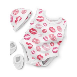  Tissu coton imprimé Bisous - Certifié Oeko-Tex® Mercerie des Princesses