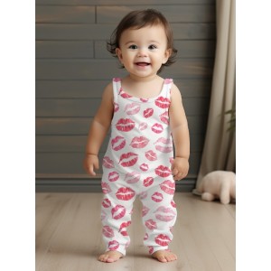  Tissu coton imprimé Bisous - Certifié Oeko-Tex® Mercerie des Princesses