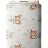 Tissu coton imprimé Renarde et son petit - Certifié Oeko-Tex® Mercerie des Princesses