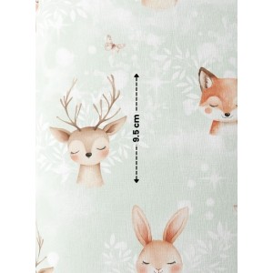 Tissu coton imprimé Forêt Poétique Vert - Certifié Oeko-Tex® Mercerie des Princesses