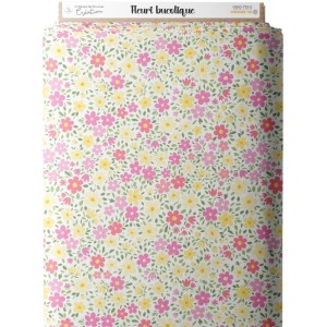  Tissu coton imprimé Fleuri Bucolique - Certifié Oeko-Tex® Mercerie des Princesses