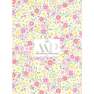  Tissu coton imprimé Fleuri Bucolique - Certifié Oeko-Tex® Mercerie des Princesses