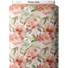 Tissu coton imprimé Fleurs Pivoines Boho - Certifié Oeko-Tex® Mercerie des Princesses