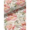  Tissu coton imprimé Fleurs Pivoines Boho - Certifié Oeko-Tex® Mercerie des Princesses