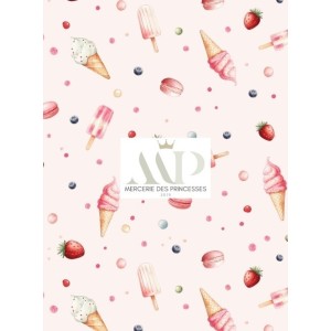  Tissu coton imprimé Douceurs Sucrées - Certifié Oeko-Tex® Mercerie des Princesses