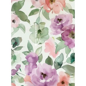 Tissu coton imprimé Bouquet de Printemps - Certifié Oeko-Tex® Mercerie des Princesses