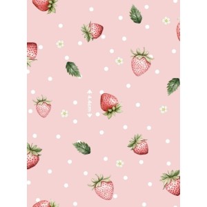 Tissu coton imprimé Strawberry - Certifié Oeko-Tex® Mercerie des Princesses