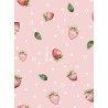 Tissu coton imprimé Strawberry - Certifié Oeko-Tex® Mercerie des Princesses