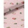  Tissu coton imprimé Strawberry - Certifié Oeko-Tex® Mercerie des Princesses