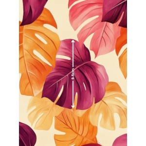  Tissu au mètre "Monstera Rose et Or" – Coton Oeko-Tex Mercerie des Princesses