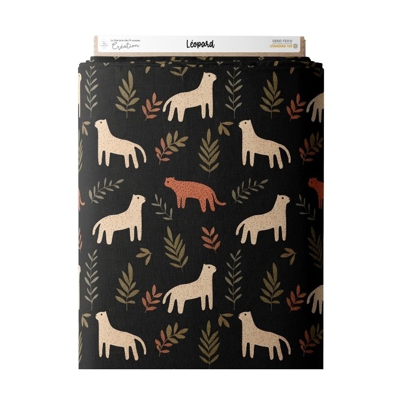 Tissu au mètre "Léopards" – Coton Oeko-Tex Mercerie des Princesses