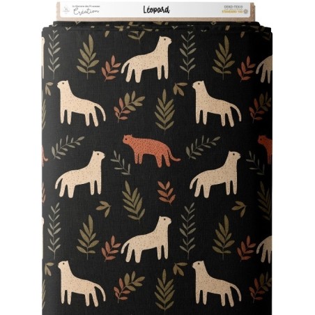Tissu au mètre "Léopards" – Coton Oeko-Tex Mercerie des Princesses