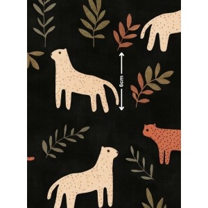  Tissu au mètre "Léopards" – Coton Oeko-Tex Mercerie des Princesses