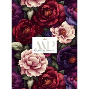  Tissu au mètre "Romantique" – Coton Oeko-Tex Mercerie des Princesses