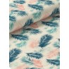  Tissu au mètre "Plumes" – Coton Oeko-Tex Mercerie des Princesses