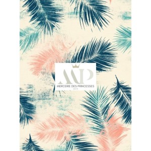  Tissu au mètre "Plumes" – Coton Oeko-Tex Mercerie des Princesses