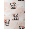  Tissu coton imprimé pour enfants Bébé Panda Pastel Pêche - Certifié Oeko-Tex® Mercerie des Princesses