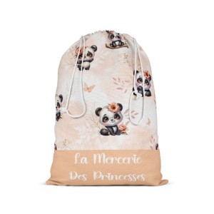 Tissu coton imprimé pour enfants Bébé Panda Pastel Pêche - Certifié Oeko-Tex® Mercerie des Princesses
