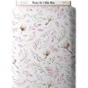  Tissu coton imprimé Fleurs De Coton - Certifié Oeko-Tex® Mercerie des Princesses