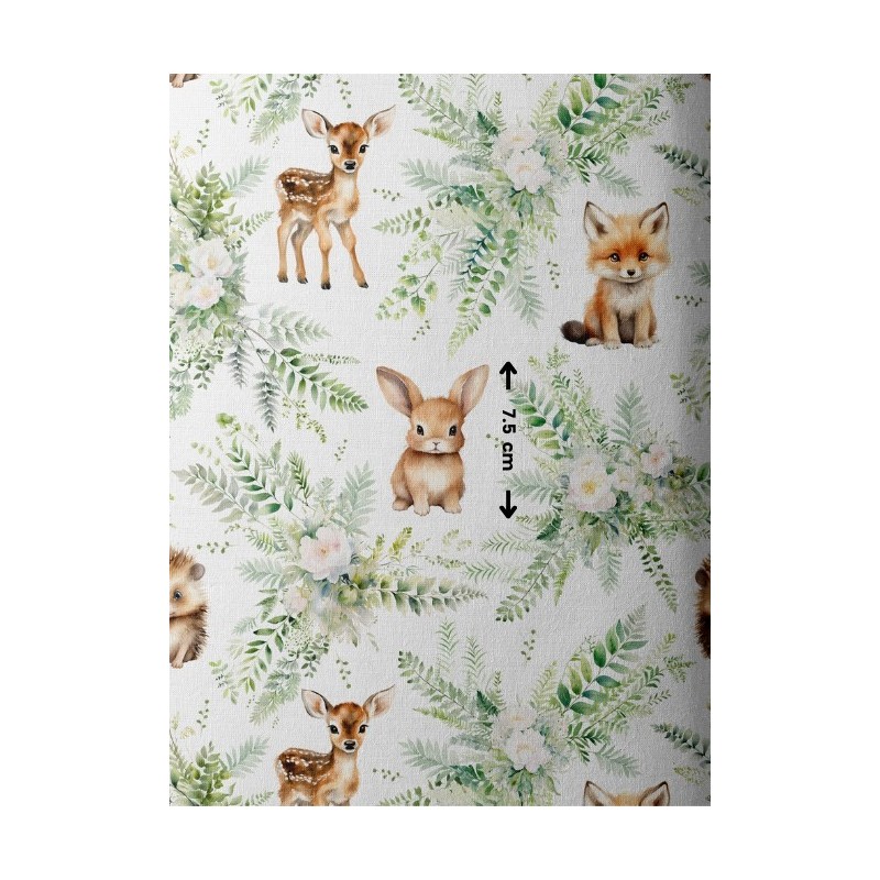 Tissu coton imprimé pour enfants Merveilles De La Forêt - Certifié Oeko-Tex® Mercerie des Princesses
