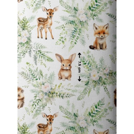 Tissu coton imprimé pour enfants Merveilles De La Forêt - Certifié Oeko-Tex® Mercerie des Princesses