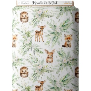  Tissu coton imprimé pour enfants Merveilles De La Forêt - Certifié Oeko-Tex® Mercerie des Princesses