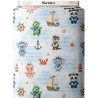 Tissu coton imprimé pour enfants Marinière - Certifié Oeko-Tex® Mercerie des Princesses